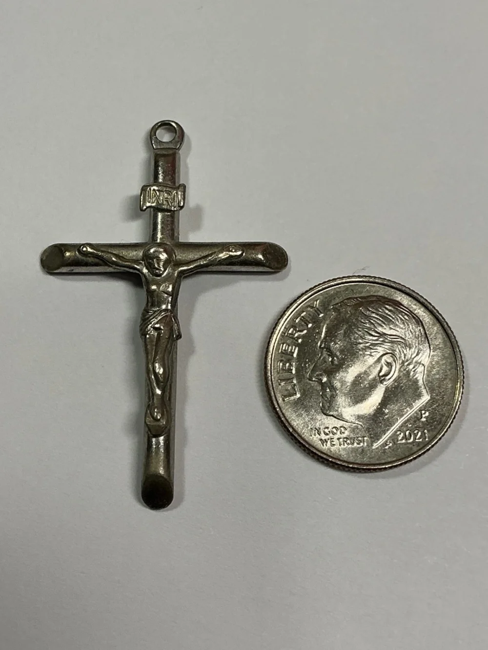 Vintage Sterling Silver Crucifix. 1.5 inches long